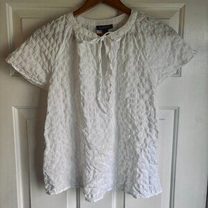 Style & Co Peasant Blouse White W Size S